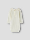 NAME IT BODY pura lana merino con colletto pizzo snow white