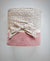 BABYGI COPERTA CINIGLIA ROSA ANTICO CON FASCIA FIORELLINI