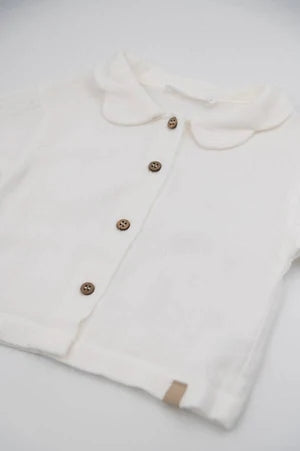 BAMBOOM CAMICIA COLLO A FIORE OFFWHITE