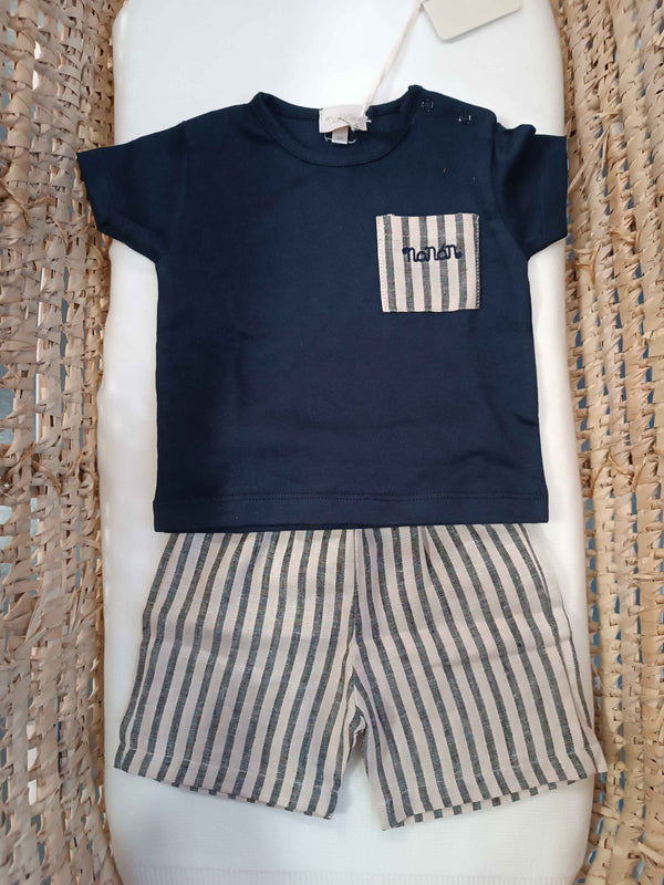 NANAN COMPLETO BLU E BEIGE