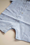 BABYGI PAGLIACCETTO 100% LINO AZZURRO LN47B