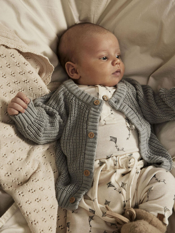 LIL ATELIER CARDIGAN limestone