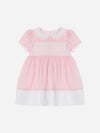 PATACHOU ABITO MEZZA MANICA PUNTO SMOCK ROSA