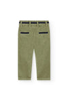 BOBOLI PANTALONE VELLUTO VERDE 712336