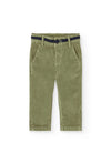 BOBOLI PANTALONE VELLUTO VERDE 712336