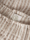 LIL ATELIER PANTALONE BERMUDA A RIGHE BIANCO BEIGE