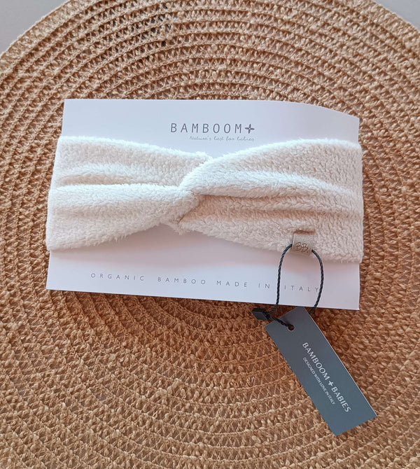 BAMBOOM FASCIA CAPELLI & SCALDA ORECCHIE TEDDY WARM WHITE