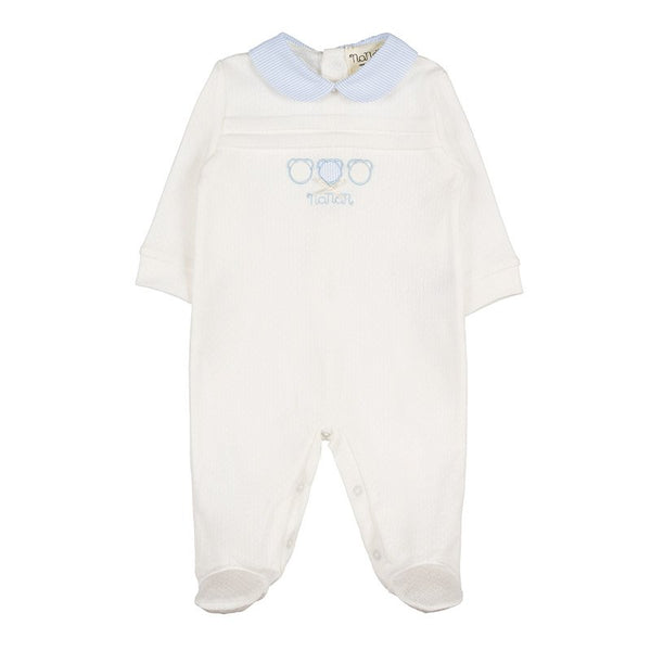 NANAN TUTINA COTONE ORGANICO BIANCA AZZURRA