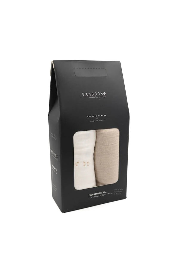 BAMBOOM SWADDLE 3PZ 120X120CM FARM BUDDIES