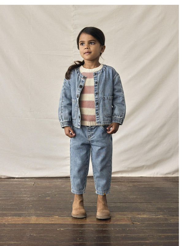 LIL ATELIER MAGLIA STRIPE TURTLEDOVE/WITHERED