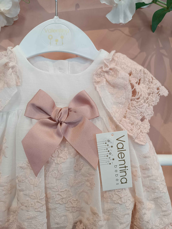 VALENTINA BEBES ABITO MARGOT ROSA CIPRIA + CULOTTE