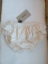 LIL ATELIER COSTUME CULOTTE PANNA CON RICAMO E ROUCHES