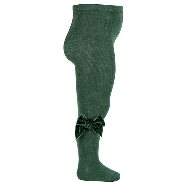 CONDOR CALZAMAGLIA LISCIA CON FIOCCO IN VELLUTO VERDE BOTTIGLIA COL 780