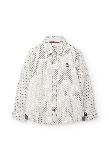BOBOLI CAMICIA GRIGIA CON MICRO POIS 732035