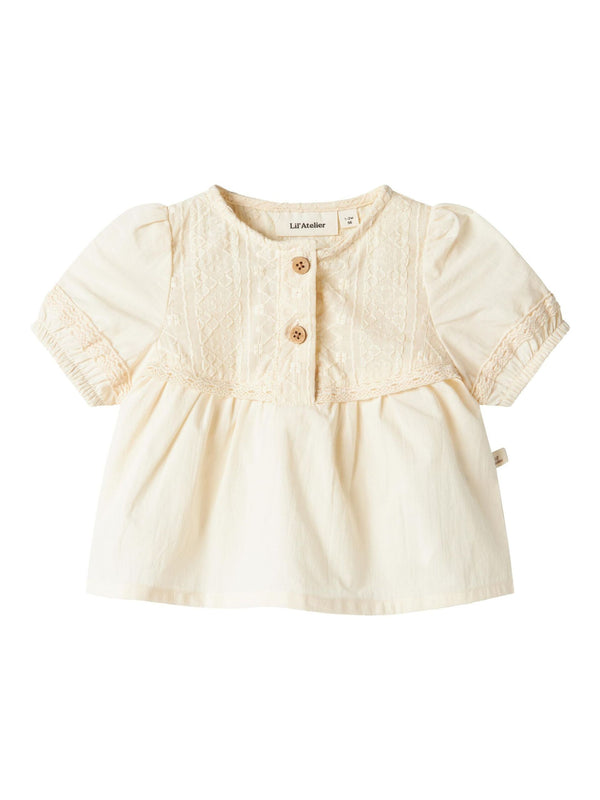 LIL ATELIER CAMICIA CON RICAMO ECRù