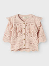 LIL ATELIER CARDIGAN TRAFORATO ROSA