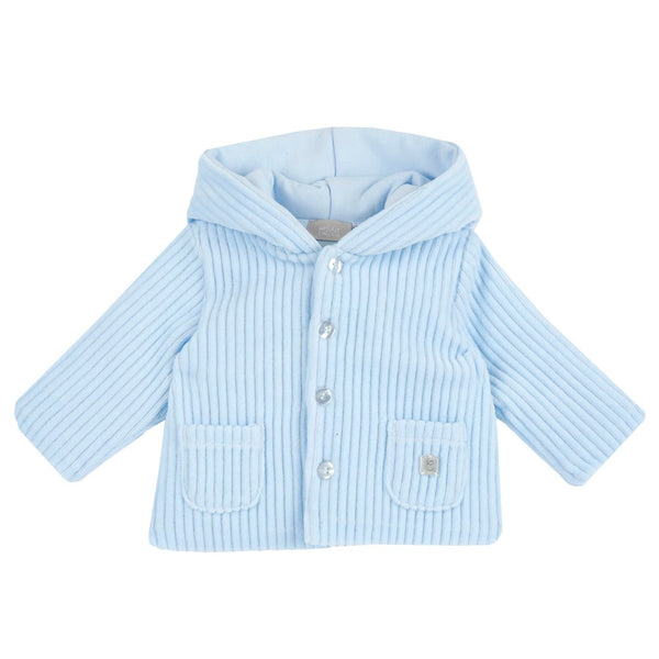 CHICCO CARDIGAN CON CAPPUCCIO AZZURRO