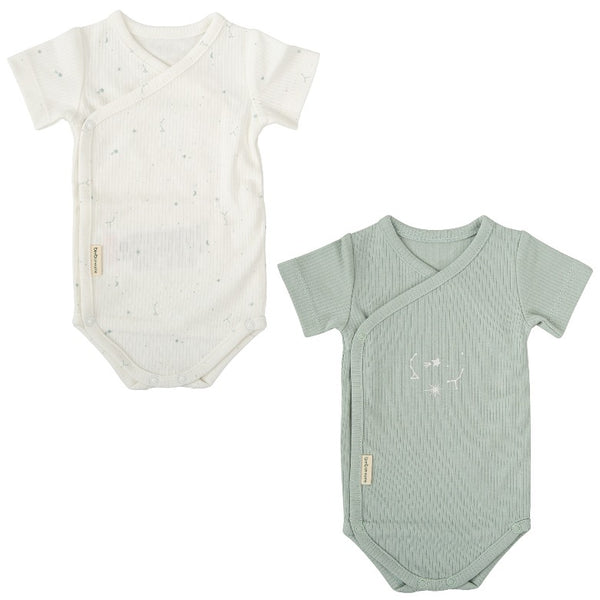 BIMBIDREAMS SET 2PZ BODY MANICA CORTA 50%BAMBù50%COTONE 0-1 MESE ORION