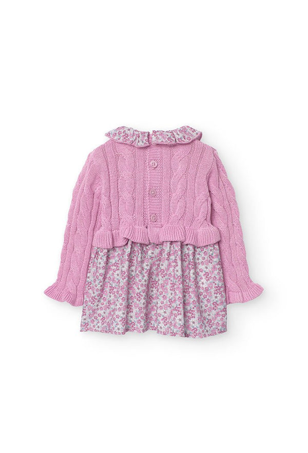 BOBOLI VESTITO BIMBA ROSA A FIORI