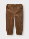 LIL ATELIER PANTALONE VELLUTO A COSTE SEPIA TINT