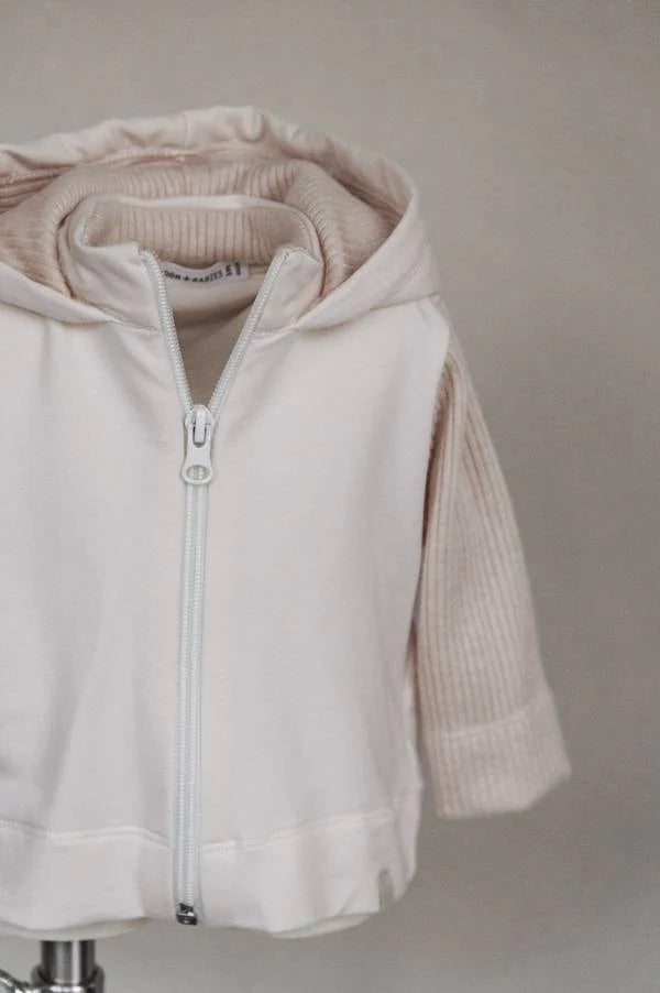BAMBOOM CARDIGAN CON CAPPUCCIO SOFT PINK