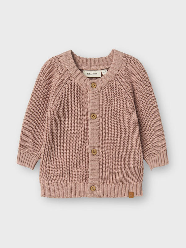 LIL ATELIER CARDIGAN MISTY ROSE