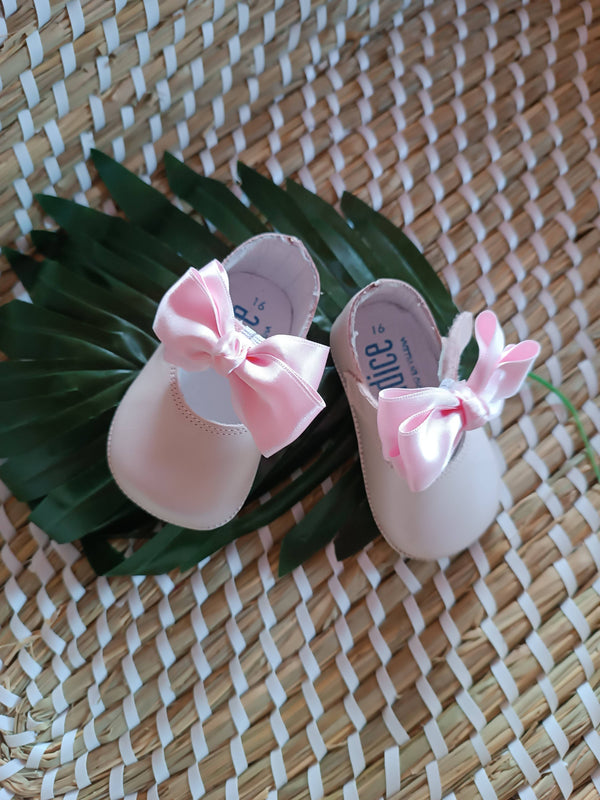 Scarpina in pelle ballerina rosa