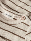 LIL ATELIER BODY A RIGHE PANNA E MARRONE TURTLEDOVE/KANGAROO