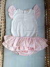 BABYGI COMPLETO VICHY ROSA BODY+CULOTTE VOLANT