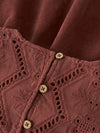LIL ATELIER ABITO A COSTE CON RICAMO MAHOGANY