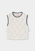 BOBOLI Gilet da bambina in cotone bianco