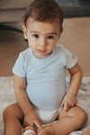 BAMBOOM BODY MEZZA MANICA AZZURRO/BIANCO 2PZ 0-1 MESE