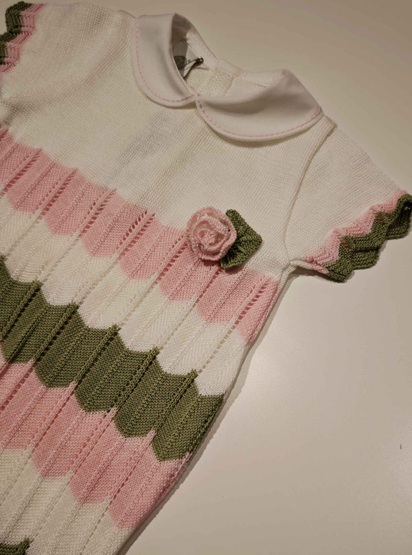 MARLù EK1815 PAGLIACCETTO FILO VANIGLIA ROSA PESCO VERDE OLIVA