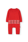 BOBOLI Tutina tricot "cucciolo" per neonati ROSSA