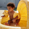 SWIMESSENTIAL Piscina per bambini - Gialla - Florish - Ø 100 cm con tettuccio