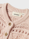 LIL ATELIER CARDIGAN TRAFORATO ROSA