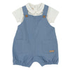 CHICCO SALOPETTE AZZURRA CON BODY BIANCO MEZZA MANICA