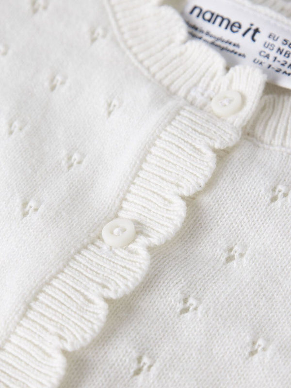 NAME IT CARDIGAN RICAMATO cloud dancer