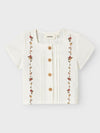 LIL ATELIER CAMICIA CON RICAMO COCONUT MILK