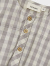 LIL ATELIER PAGLIACCETTO CAMICIA VICHY GRIGIO