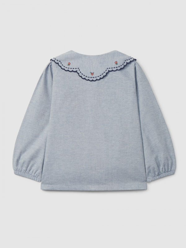 LARANJINHA CAMICIA CON COLLO RICAMATO I6753J26