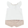 CHICCO COMPLETO PANTALONCINO E MAGLIA RICAMATA