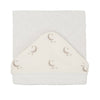 ACCAPPATOIO QUADRATO 75X75 BIANCO E GRIGIO RICAMATO