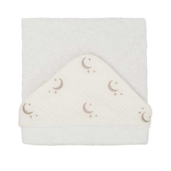 ACCAPPATOIO QUADRATO 75X75 BIANCO E GRIGIO RICAMATO