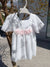 GRANLEI ABITO BIANCO E ROSA CRÊPE GEORGETTE
