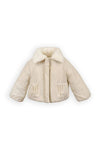 BAMBOOM GIACCA BIMBA CON COLLETTO WARM WHITE