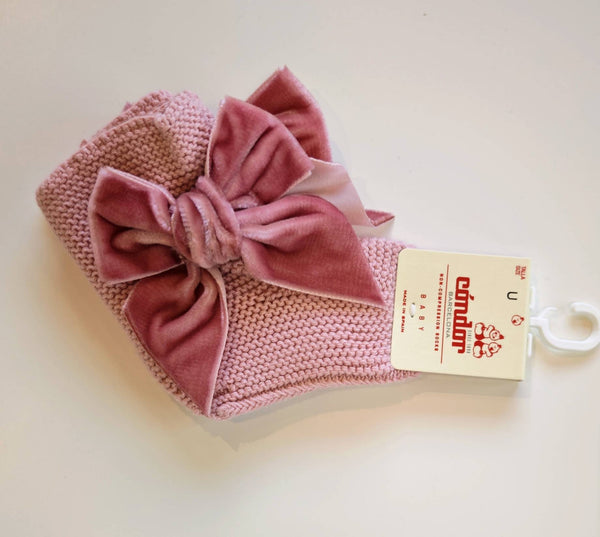 CONDOR BABBUCCIA CON FIOCCO VELLUTO 2936/4 COL 526 ROSA PALO