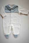 BABYGI TUTINA CINIGLIA PANNA CON COLLO TONDO "PIED DE POULE" VERDE