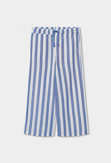 BOBOLI Pantaloni bambina lino righe