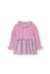 BOBOLI VESTITO BIMBA ROSA A FIORI